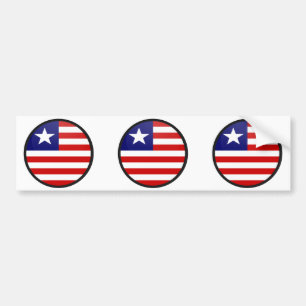 Autocollant De Voiture Cercle de drapeau de qualité du Libéria