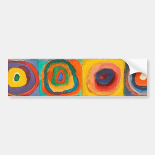 Autocollant De Voiture Cercles concentrés Carrés de Kandinsky