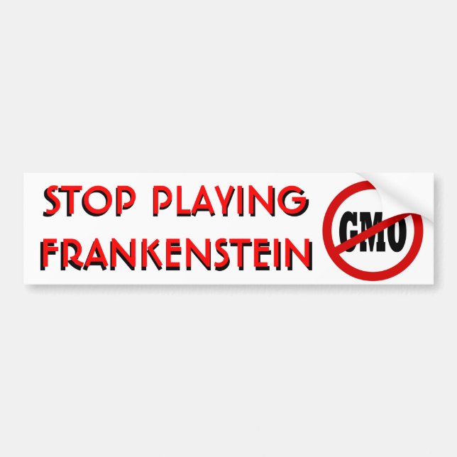 Autocollant De Voiture Cessez de jouer Frankenstein AUCUN adhésif pour (Devant)