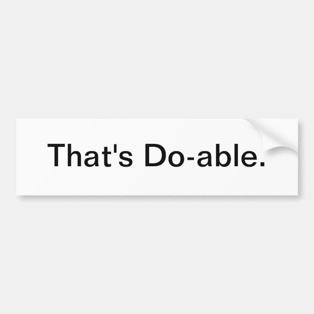 Autocollant De Voiture C'est faisable (Devant)