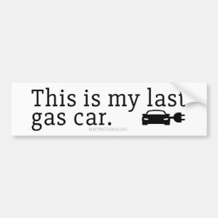 Autocollant De Voiture C'est ma dernière voiture de gaz. Adhésif pour