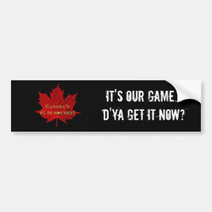 Autocollant De Voiture C'est NOTRE feuille d'hockey du Canada de