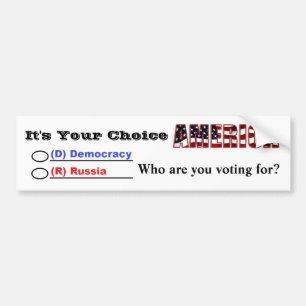 Autocollant De Voiture C'est ton choix AMÉRIQUE... Pour Qui Votez-Vous ?