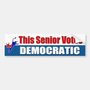 Autocollant De Voiture Cet aîné vote Democratic
