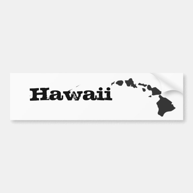 Autocollant De Voiture Chaîne d'île hawaïenne, Hawaï (Devant)