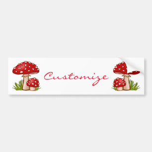 Autocollant De Voiture Champignons Amanita Rouge Thunder_Cove