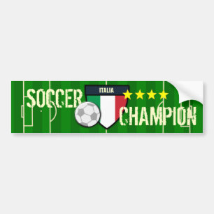 Autocollant De Voiture Champion du football de l'Italie Italie
