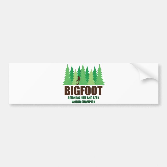 Autocollant De Voiture Champion du monde de cache-cache de Bigfoot (Devant)