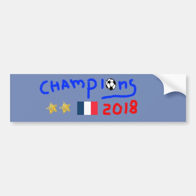 Autocollant De Voiture Champions 2018 (Devant)