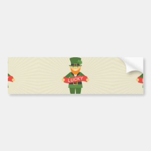 Autocollant De Voiture chanceux leprechaun
