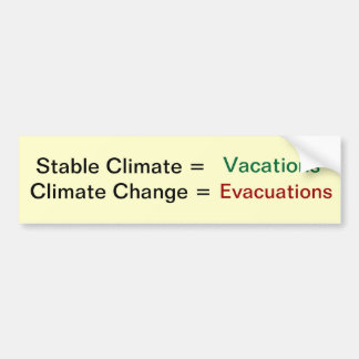 Autocollant De Voiture Changement climatique et affaires