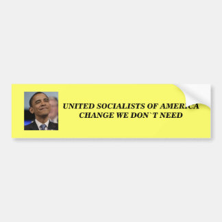 AUTOCOLLANT DE VOITURE CHANGEMENT D'OBAMA ? ? ADHÉSIF POUR PARE-CHOCS