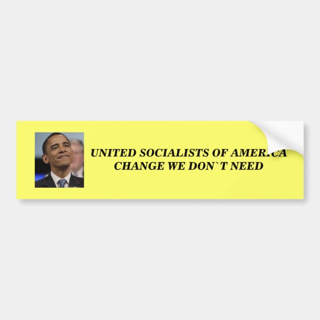 AUTOCOLLANT DE VOITURE CHANGEMENT D'OBAMA ? ? ADHÉSIF POUR PARE-CHOCS (Devant)