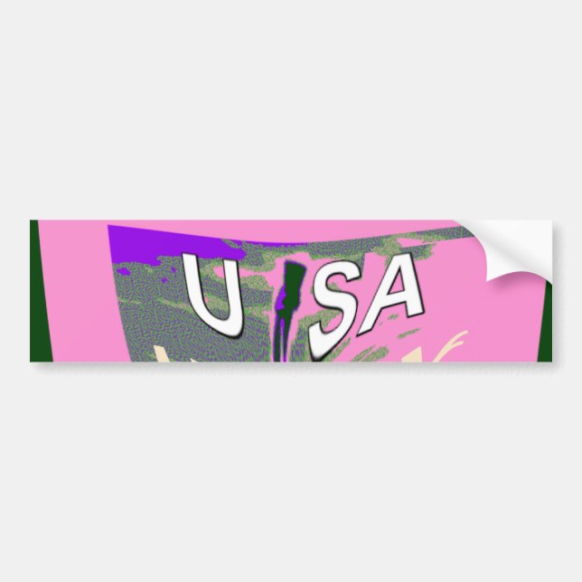 Autocollant De Voiture Changement Rose Hillary USA Nous Sommes Plus Forts (Devant)