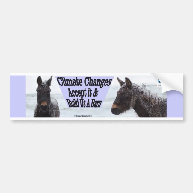Autocollant De Voiture Changements climatiques - mules dans l'adhésif (Devant)