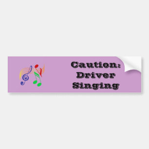 Autocollant De Voiture Chant de conducteur de précaution