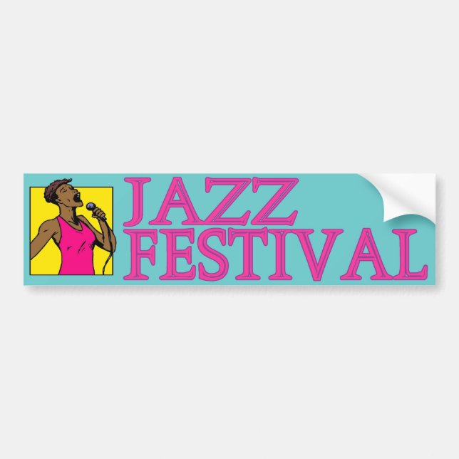 Autocollant De Voiture Chanteur du Festival de Jazz (Devant)