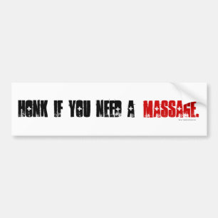 Autocollant De Voiture Chantez si vous avez besoin d'un massage.