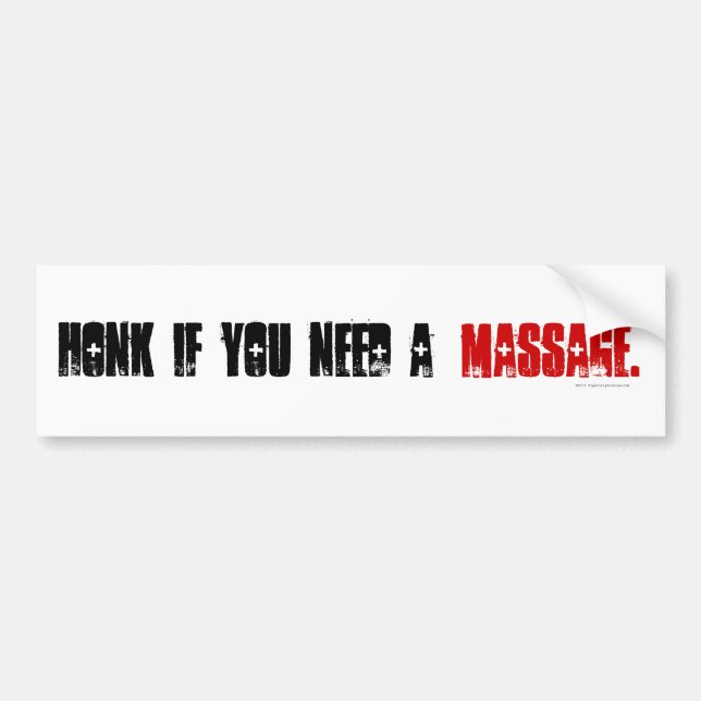 Autocollant De Voiture Chantez si vous avez besoin d'un massage. (Devant)
