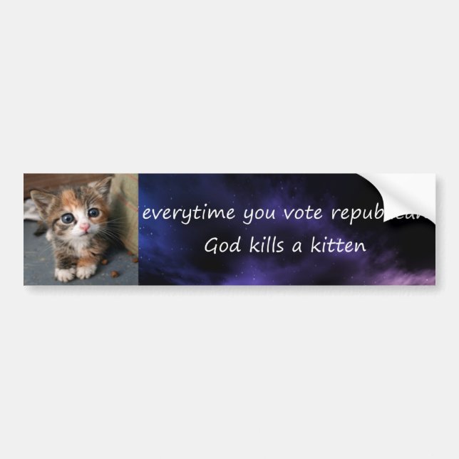Autocollant De Voiture chaque fois que vous votez le républicain (Devant)