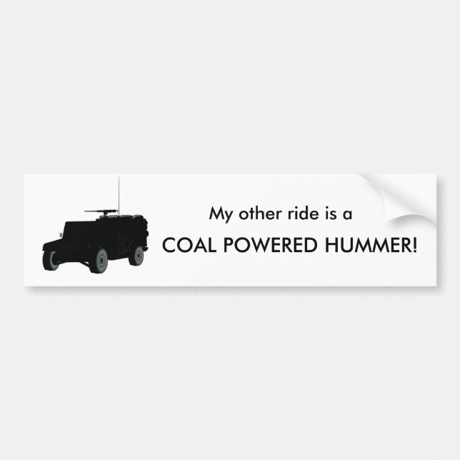 Autocollant De Voiture Charbon Powerd Hummer (Devant)