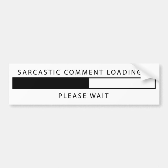Autocollant De Voiture Chargement sarcastique de commentaire (Devant)