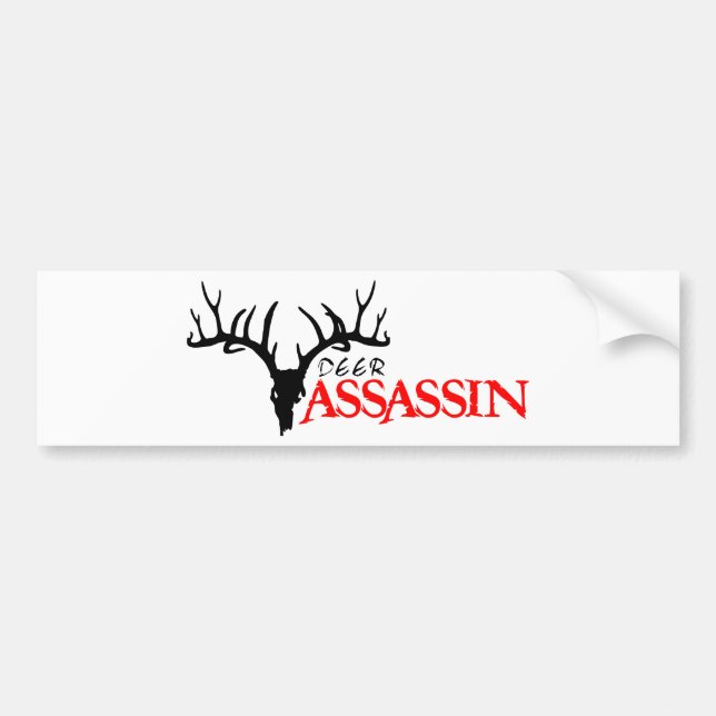 AUTOCOLLANT DE VOITURE CHASSE DE CERFS COMMUNS (Devant)