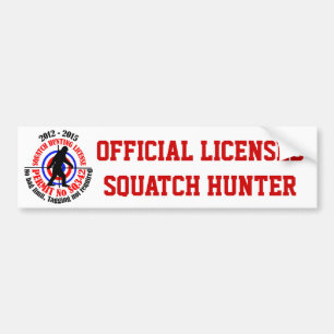 Autocollant De Voiture Chasseur officiel de squatch
