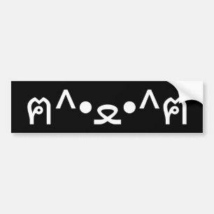 Autocollant De Voiture Chat avec Paws Emoticon ฅ^ ・ ・^ฅ Japonais Kaomoji 