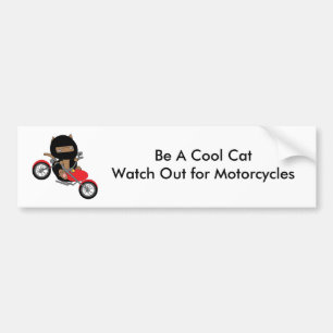 Autocollant De Voiture Chat Cool de la sécurité moto