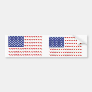 Autocollant De Voiture Chat-Drapeau-Pièce en t