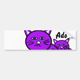 Autocollant De Voiture Chat Kitten Chien Adopter le pare-chocs Sticker