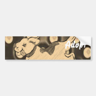 Autocollant De Voiture Chat Kitten Chien Adopter le pare-chocs Sticker