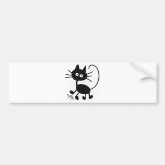 Autocollant De Voiture Chat noir de bande dessinée