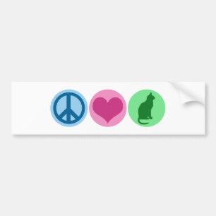 Autocollant De Voiture Chats d'amour de paix