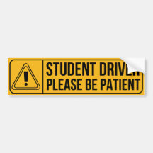 chauffeur d'étudiant s'il vous plaît être patient