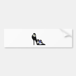 Autocollant De Voiture Chaussures à talons hauts élégantes noires.