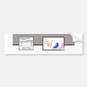 Autocollant De Voiture Chaussures Mariage bleu/rose Étiquette de bouteill