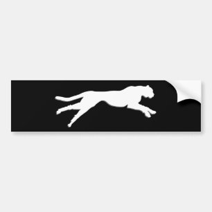 Autocollant De Voiture Cheetah d'art graphique blanc