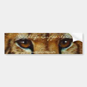 Autocollant De Voiture CHEETAH EYES PARTICIPANT À LA Faune BUMPER STICKER