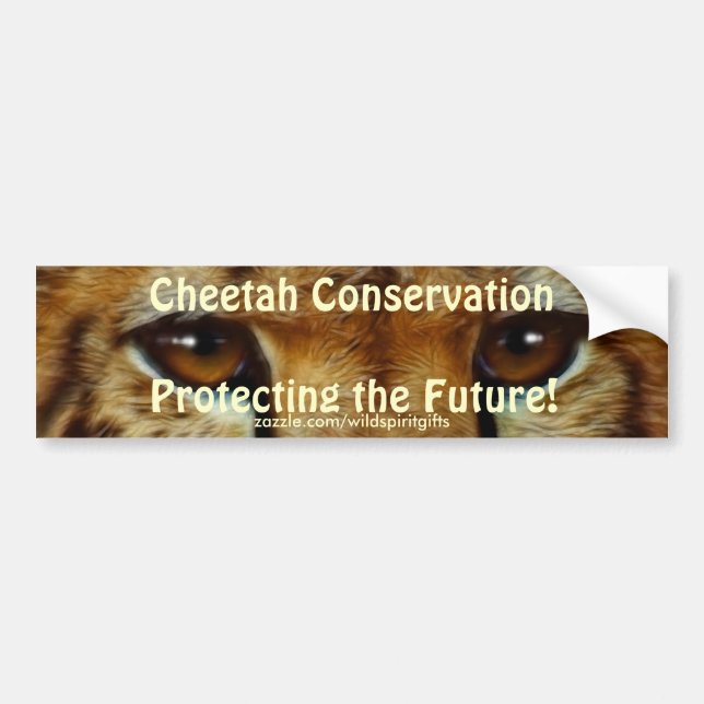 Autocollant De Voiture CHEETAH EYES STICKER BUMPER POUR LA Conservation D (Devant)