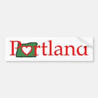 Autocollant De Voiture chemise de coeur de Portland Orégon