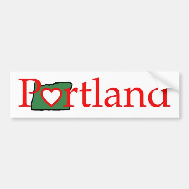 Autocollant De Voiture chemise de coeur de Portland Orégon (Devant)
