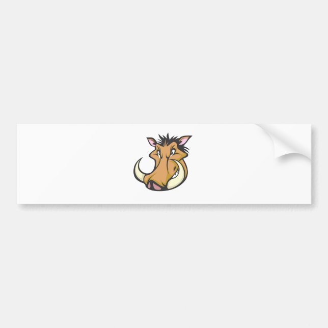 Autocollant De Voiture Chemise mignonne de bande dessinée de Warthog (Devant)