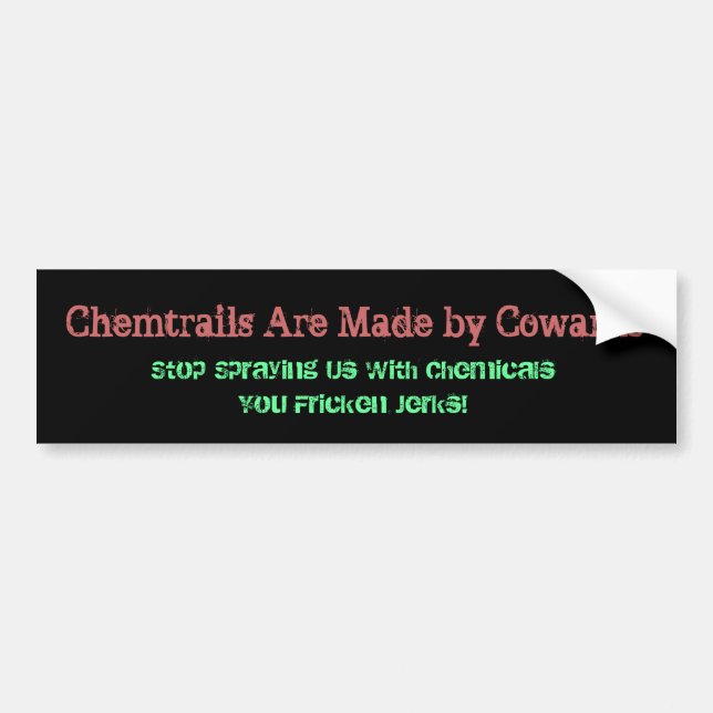 Autocollant De Voiture chemtrails d'adhésif pour pare-chocs de (Devant)