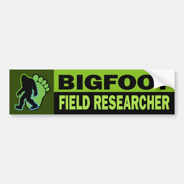 Autocollant De Voiture Chercheur de champ de Bigfoot (Devant)