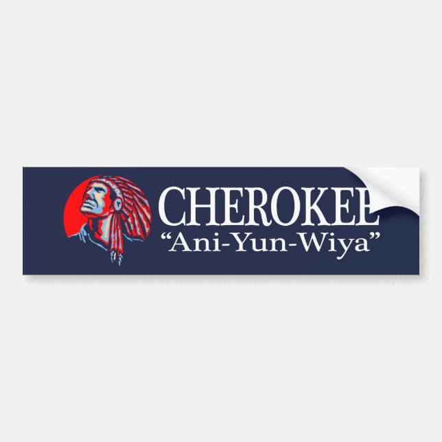 Autocollant De Voiture Cherokee (Aniyunwiya) (Devant)