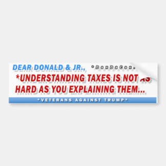 Autocollant De Voiture Chers impôts de Donald