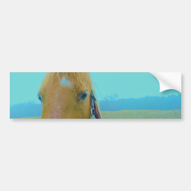 Autocollant De Voiture Cheval de Noël rétro (Devant)