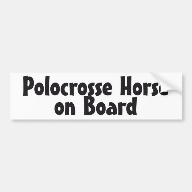 Autocollant De Voiture Cheval de Polocrosse à bord (Devant)